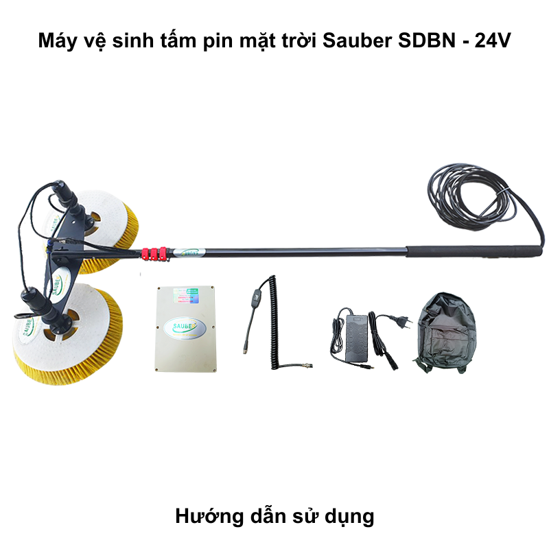 Hướng dẫn sử dụng máy vệ sinh tấm pin mặt trời Sauber SDBN - 24V Hướng dẫn sử dụng máy vệ sinh tấm pin mặt trời Sauber SDBN 24V
