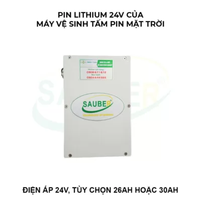 Pin Litthium máy vệ sinh tấm pin mặt trời 24V - 30Ah