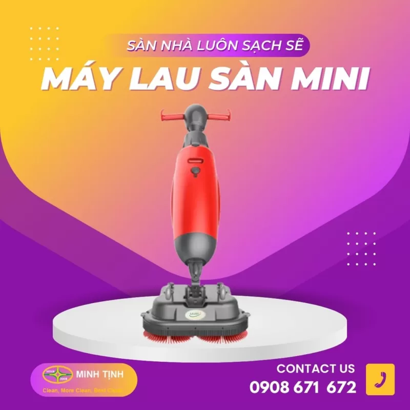 Sàn nhà luôn sạch sẽ với máy lau sàn nhà mini hiện đại